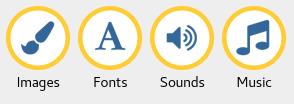 Images and Sounds buttons